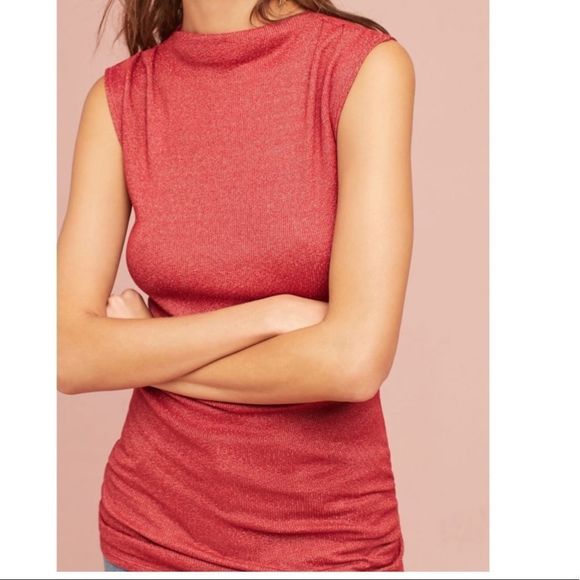 ANTHROPOLOGIE Mock Neck Tank - Picture 1 of 6